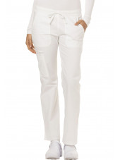 Pantalon médical Femme Cordon, Dickies, Collection "GenFlex" (DK100), couleur blanc vue face