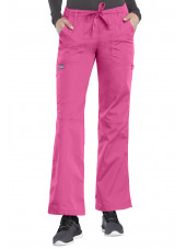 Pantalon médical Femme cordon et élastique, Cherokee Workwear Originals (4020), couleur rose vue face