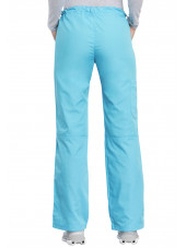 Pantalon médical Femme cordon et élastique, Cherokee Workwear Originals (4020), couleur turquoise vue dos