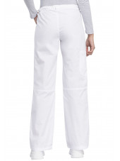 Pantalon médical Femme cordon et élastique, Cherokee Workwear Originals (4020), couleur blanc vue dos