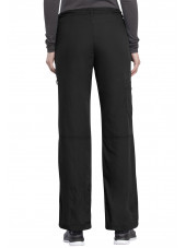 Pantalon médical Femme cordon et élastique, Cherokee Workwear Originals (4020), couleur noir vue dos