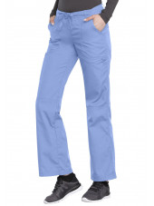 Pantalon médical Femme cordon et élastique, Cherokee Workwear Originals (4020), couleur bleu ciel vue coté gauche