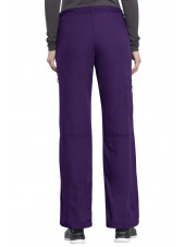Pantalon médical Femme cordon et élastique, Cherokee Workwear Originals (4020), couleur aubergine vue dos