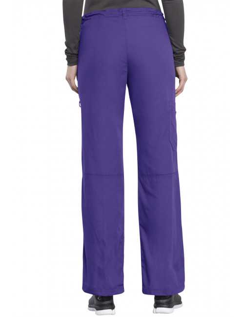 Pantalon médical Femme cordon et élastique, Cherokee Workwear Originals (4020), couleur aubergine vue dos