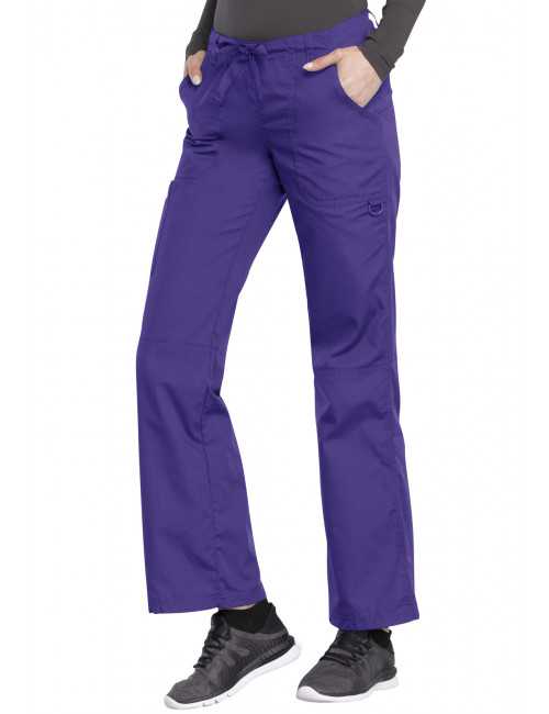 Pantalon médical Femme cordon et élastique, Cherokee Workwear Originals (4020), couleur aubergine vue coté gauche