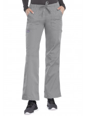 Pantalon médical Femme cordon et élastique, Cherokee Workwear Originals (4020), couleur gris clair vue face