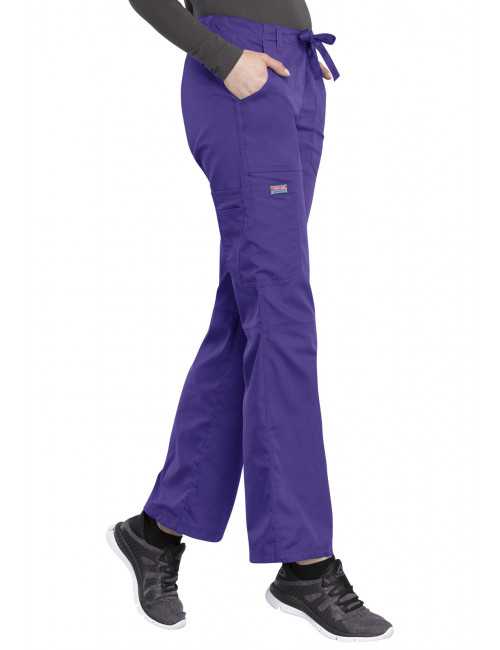 Pantalon médical Femme cordon et élastique, Cherokee Workwear Originals (4020), couleur grappe vue coté droit