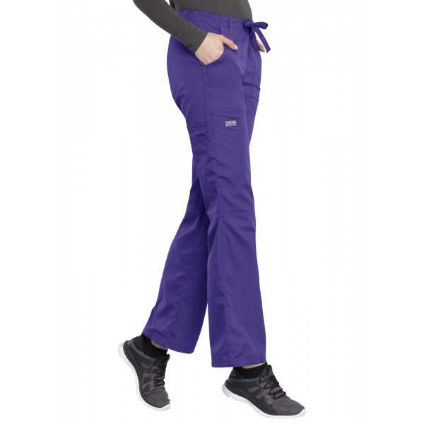 Pantalon médical Femme cordon et élastique, Cherokee Workwear Originals (4020), couleur grappe vue coté droit