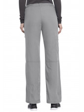 Pantalon médical Femme cordon et élastique, Cherokee Workwear Originals (4020), couleur gris clair vue dos