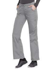 Pantalon médical Femme cordon et élastique, Cherokee Workwear Originals (4020), couleur gris clair vue coté gauche