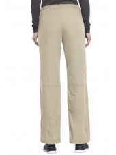 Pantalon médical Femme cordon et élastique, Cherokee Workwear Originals (4020), couleur beige vue dos