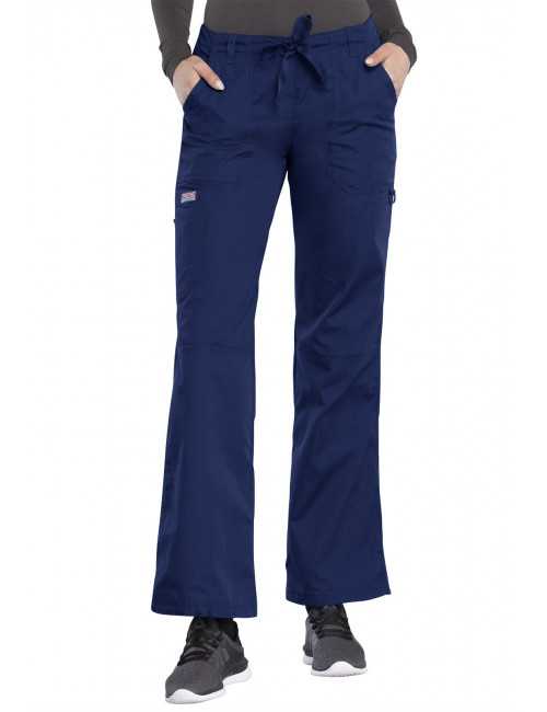 Pantalon médical Femme cordon et élastique, Cherokee Workwear Originals (4020), couleur bleu marine vue face