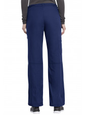 Pantalon médical Femme cordon et élastique, Cherokee Workwear Originals (4020), couleur bleu marine vue dos