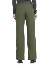 Pantalon médical Femme cordon et élastique, Cherokee Workwear Originals (4020), couleur olive vue dos