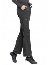 Pantalon médical Femme cordon et élastique, Cherokee Workwear Originals (4020), couleur gris anthracite vue coté droit