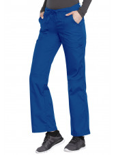Pantalon médical Femme cordon et élastique, Cherokee Workwear Originals (4020), couleur bleu royal vue coté gauche