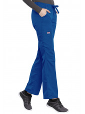Pantalon médical Femme cordon et élastique, Cherokee Workwear Originals (4020), couleur bleu royal vue coté droit
