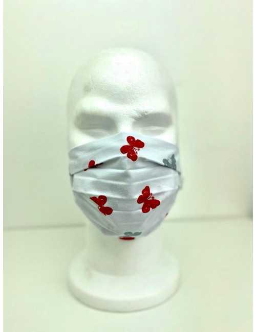 Lot 10 - Masque chirurgical de protection Unisexe motifs papillon (MASQ-PAPILLON)