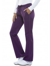 Pantalon médical Femme Cordon, Dickies, Collection "GenFlex" (DK100) couleur aubergine vue droite