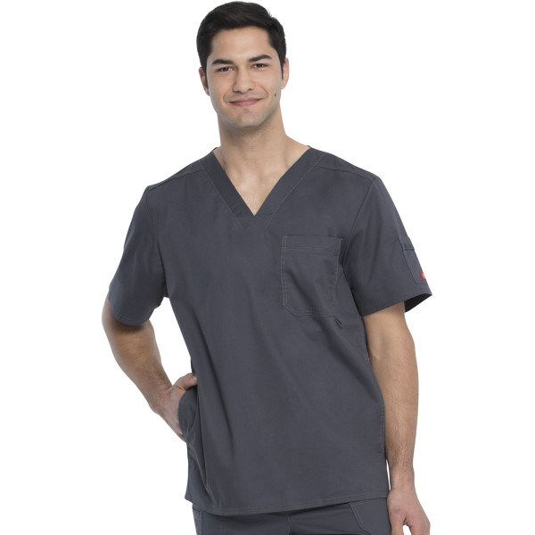 Blouse médicale Homme Dickies, Collection "Genflex" (81722) gris anthracite face