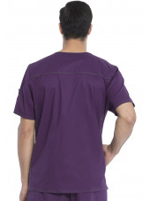 Blouse médicale Homme Dickies, Collection "Genflex" (81722) aubergine dos