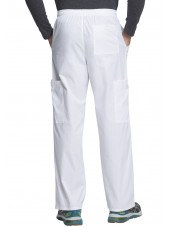 Pantalon Médical élastique et cordon Homme, Dickies, Collection "GenFlex" (81003) blanc dos