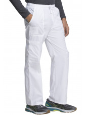Pantalon Médical élastique et cordon Homme, Dickies, Collection "GenFlex" (81003) blanc droite