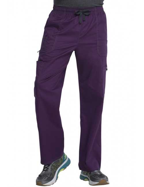 Pantalon Médical élastique et cordon Homme, Dickies, Collection "GenFlex" (81003) aubergine face