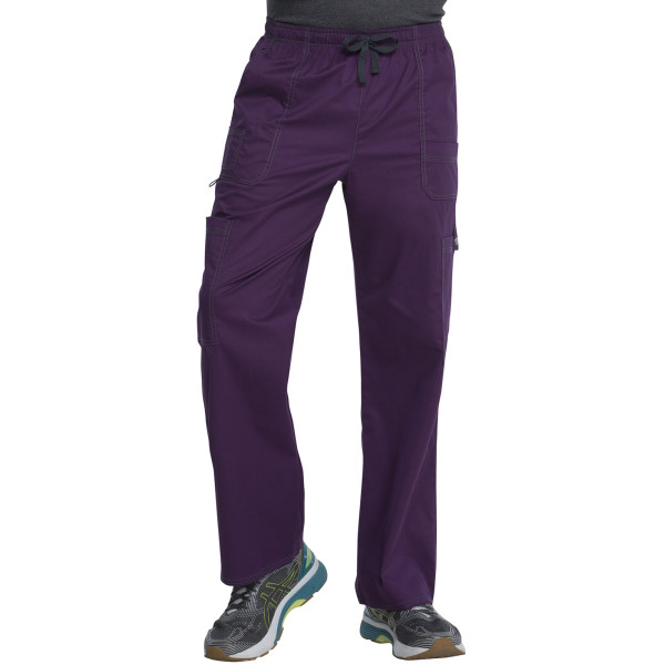 Pantalon Médical élastique et cordon Homme, Dickies, Collection "GenFlex" (81003) aubergine face
