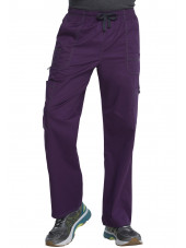 Pantalon Médical élastique et cordon Homme, Dickies, Collection "GenFlex" (81003) aubergine face