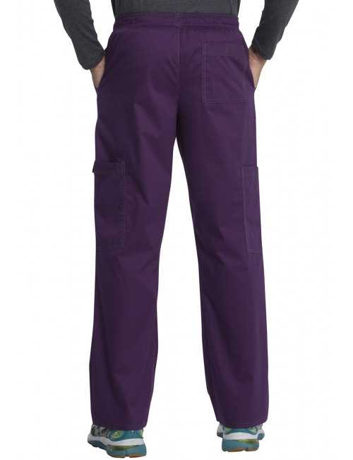 Pantalon Médical élastique et cordon Homme, Dickies, Collection "GenFlex" (81003) aubergine face