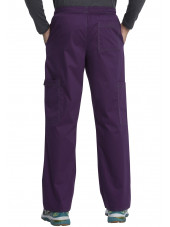 Pantalon Médical élastique et cordon Homme, Dickies, Collection "GenFlex" (81003) aubergine dos