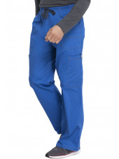Pantalon Médical élastique et cordon Homme, Dickies, Collection "GenFlex" (81003) bleu royal face
