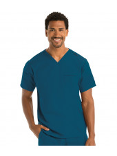Blouse médicale homme, collection "Grey's Anatomy Stretch" (GRST009-) vert caraibe vue face