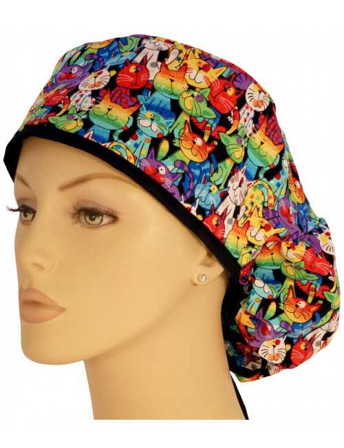 Calot médical Cheveux Longs "Champ Fleurs" (815-8797)