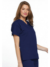 Blouse médicale Femme, 2 poches, Cherokee Workwear Originals (4700) bleu marine droit