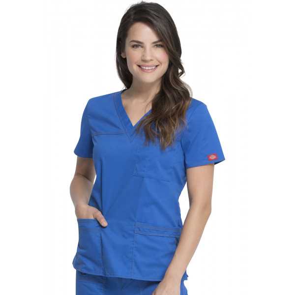 Blouse Médicale Femme, Dickies, Collection "GenFlex" (817455) bleu royal face