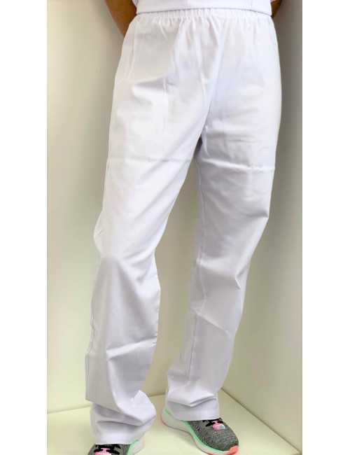 Pantalón médico unisex blanco, lavado a 60 grados (CH11)