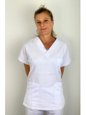 Blouse médicale blanche Lavage 60 degrés (BLOUSE01-CMT)