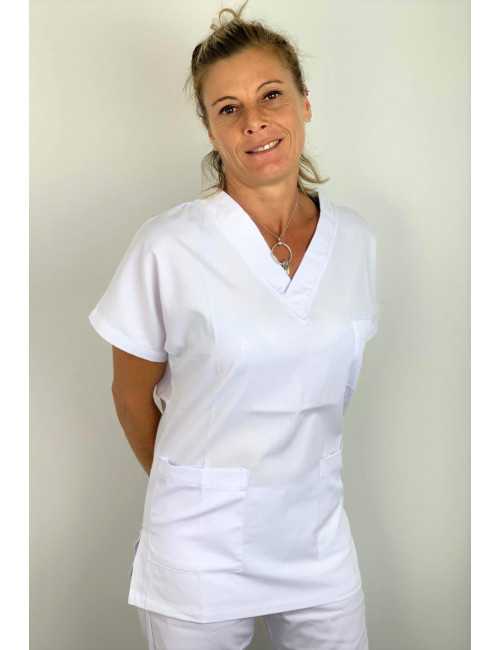 Blouse médicale blanche Lavage 60 degrés (BLOUSE01-CMT)