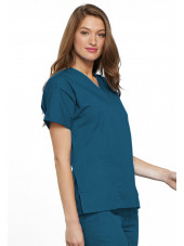 Blouse médicale Femme, 2 poches, Cherokee Workwear Originals (4700) vert caraibe gauche