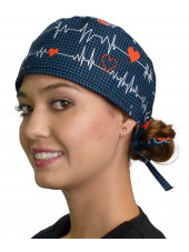 Calot médical "Battements de Coeur" (210-8107) vue face