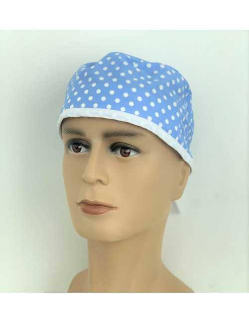 Calot médical "Pois fond bleu" (210-9996)