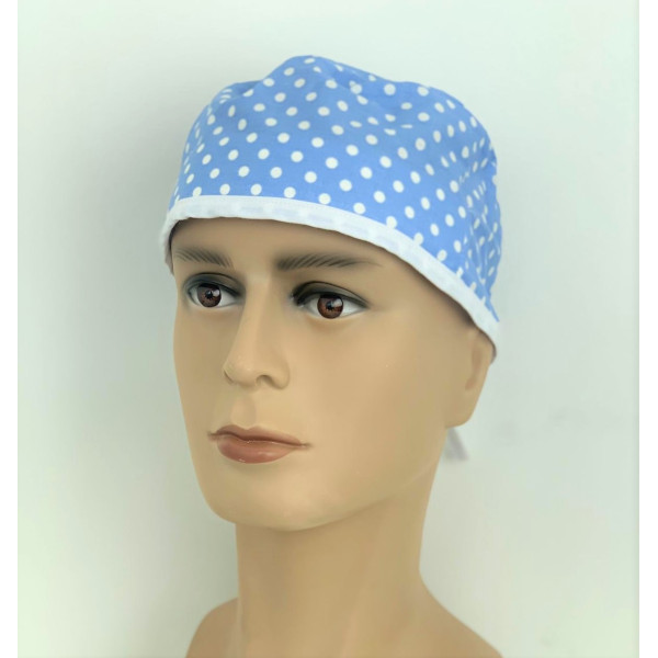 Calot médical "Pois fond bleu" (210-9996)