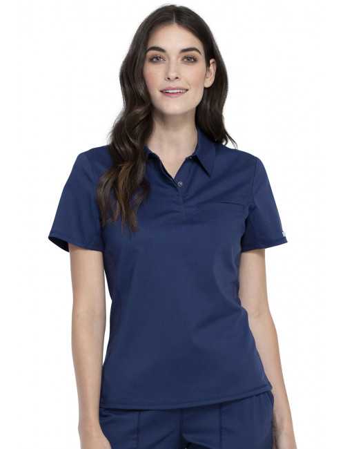 Blouse médicale Femme Col polo, Cherokee, Collection "Revolution" (WW698) couleur bleu marine vue face