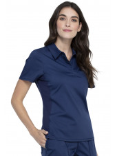 Blouse médicale Femme Col polo, Cherokee, Collection "Revolution" (WW698) couleur bleu marine vue droite
