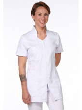 Blouse Médicale Blanche, Femme, Fermeture éclair, Camille Lavandie (2617WHW)