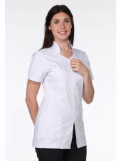 Blouse Médicale Blanche, Femme, Fermeture éclair, Camille Lavandie (2617WHW)