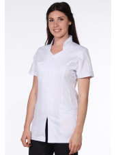 Blouse Médicale Blanche, Femme, Fermeture éclair, Camille Lavandie (2617WHW)