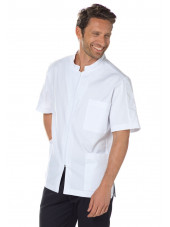 Blouse Médicale Blanche, Homme, Fermeture éclair, Camille Lavandie (2622WHW) vue coté